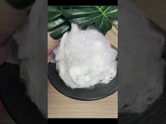 Ver demostración de fibra de poliéster viscosa retardante de llama 70-30 mezcla blanca