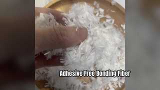 Fibra de unión bicomponente sin adhesivo 2D*6MM, fibra estable termofusible para filtros y automoción
