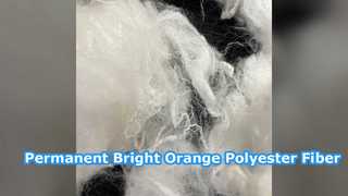 Fibra de color permanente 2D de remolque de poliéster naranja brillante