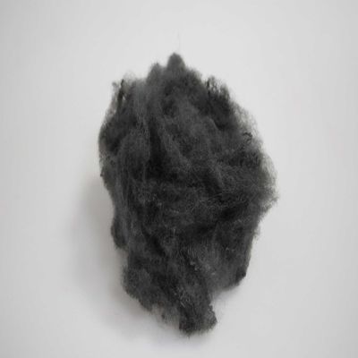comprar Fibra de poliéster de grapa no tóxica y respetuosa con el medio ambiente de 65 mm de color gris negro fabricación en línea
