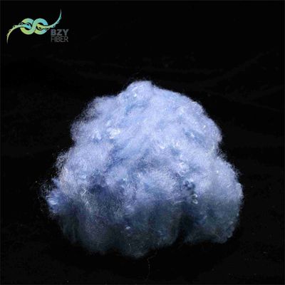 comprar Fibra sintética de poliéster de PET reciclado artificial 9D azul para almohada fabricación en línea