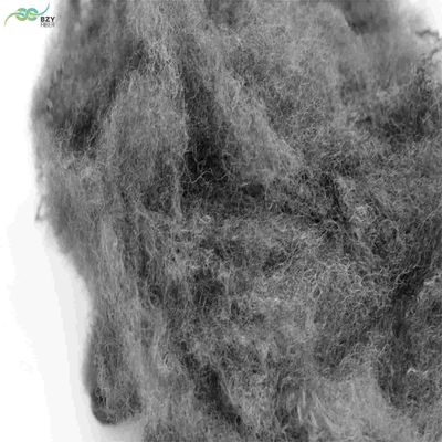 comprar Microfibra de grado A 65 mm Fibra de poliéster hueca Gris Negro Material de relleno de fibra de poliéster fabricación en línea