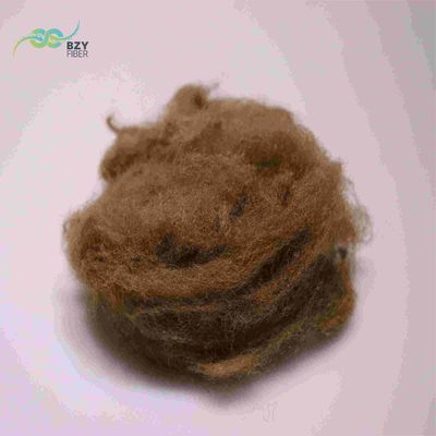 comprar Fibra de poliéster reciclada de 65 mm de grado regenerada, teñida con dopaje, marrón para acolchado fabricación en línea