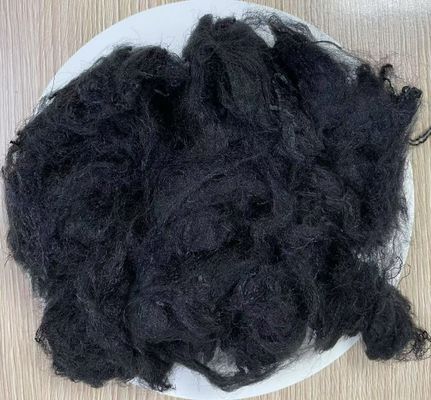 Un buen precio. Fibra de grapa de polipropileno 9D 51mm Negro Punto de fusión 160-170C Materia prima en línea