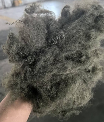 Un buen precio. Fibra de poliéster reciclado en grapa 6D 51mm Verde Café Baja absorción de humedad en línea