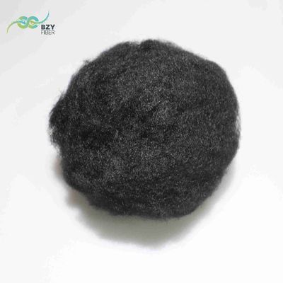 Un buen precio. 64 mm de color negro de dopaje de fibra viscosa reciclado no siliconizado de dopaje de color en línea