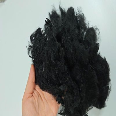 Un buen precio. Fibra de PP negra reciclada de polipropileno 3D*76mm para no tejidos en línea