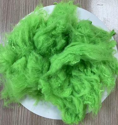 Un buen precio. Fibra de poliéster reciclado cortada 1.5D 38mm Verde Manzana en línea