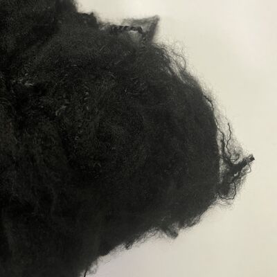 Un buen precio. 2.5D*64mm fibra hueca virgen negra reciclada 2D, adecuada para ropa de cama, almohadas, cojines y relleno de tejido de sofá en línea